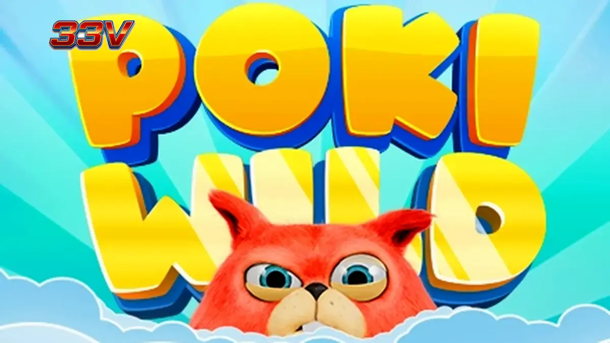 Tampilan antarmuka visual permainan slot Poki Wild dengan desain yang ceria
